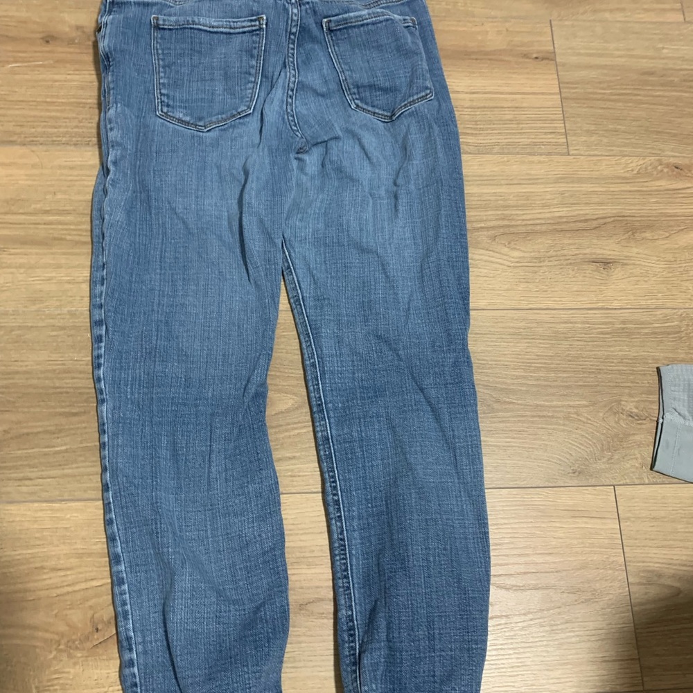 Blue Distressed Ankle Jeans - Great for Petites - Picture 9 of 10